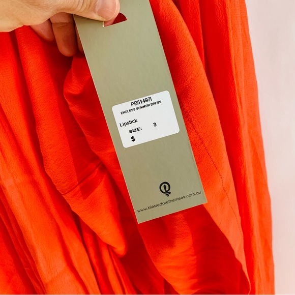 Free People Bless'ed are the meek endless summer Maxi dress lipstick - Picture 10 of 16